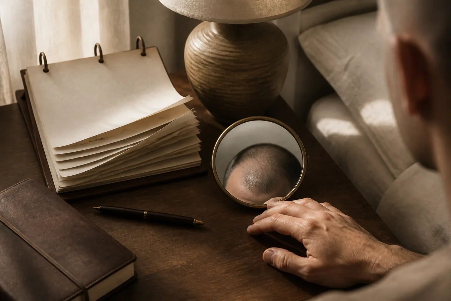 Morning light representing years spent waiting for a permanent hair-loss solution
