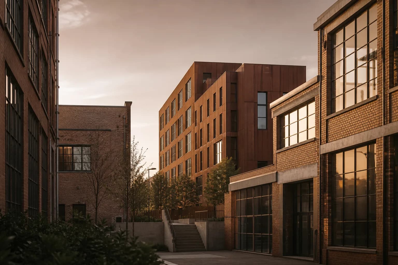 Eindhoven Strijp-S at dusk — upcoming VANC Clinic SMP studio Netherlands