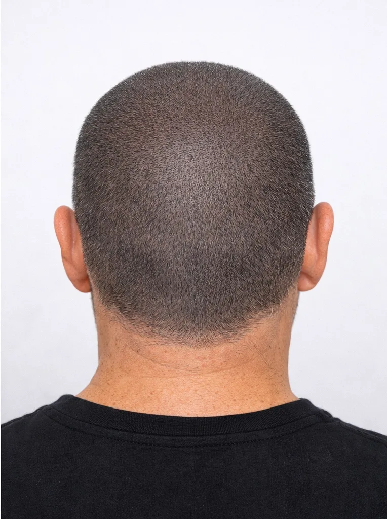 After SMP hairline restoration — soft natural hairline Antwerpen